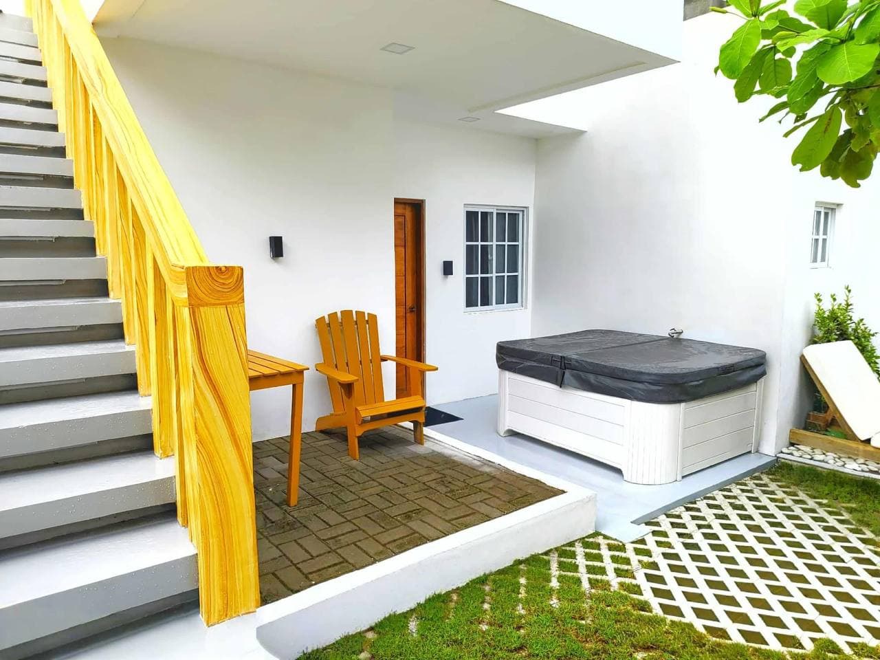 Peaceful outdoor lounge area